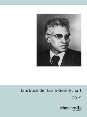 cover image of Jahrbuch der Luria-Gesellschaft 2019